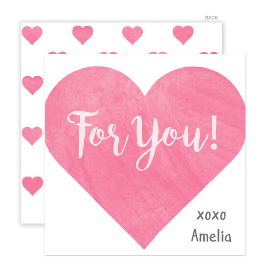 Watercolor Heart Enclosure Cards